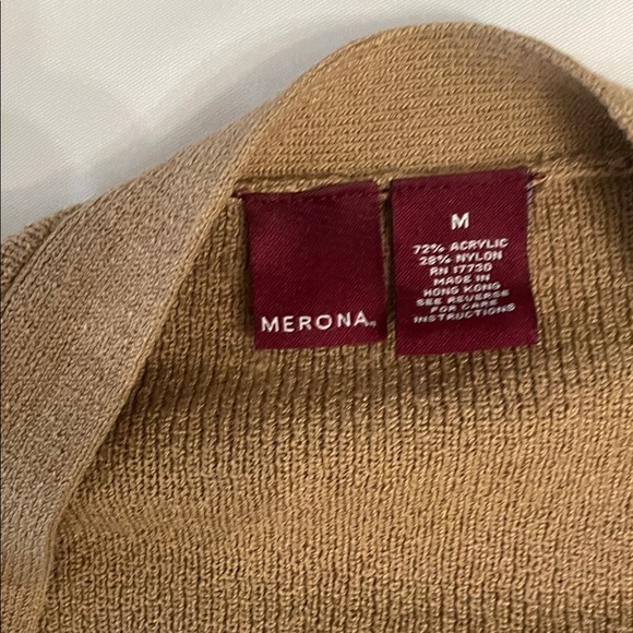 Merona 3 Piece Beige Knit Sweater & Skirt Set - Picture 2 of 4